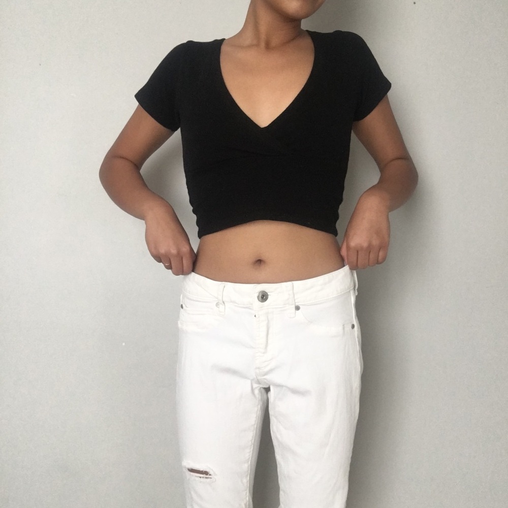White ripped skinny jeans